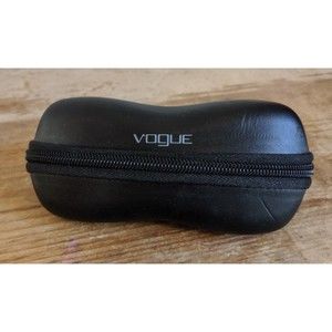 Vogue Eyeglasses Sunglasses Sun Glasses Black Hard Zipper Case black.